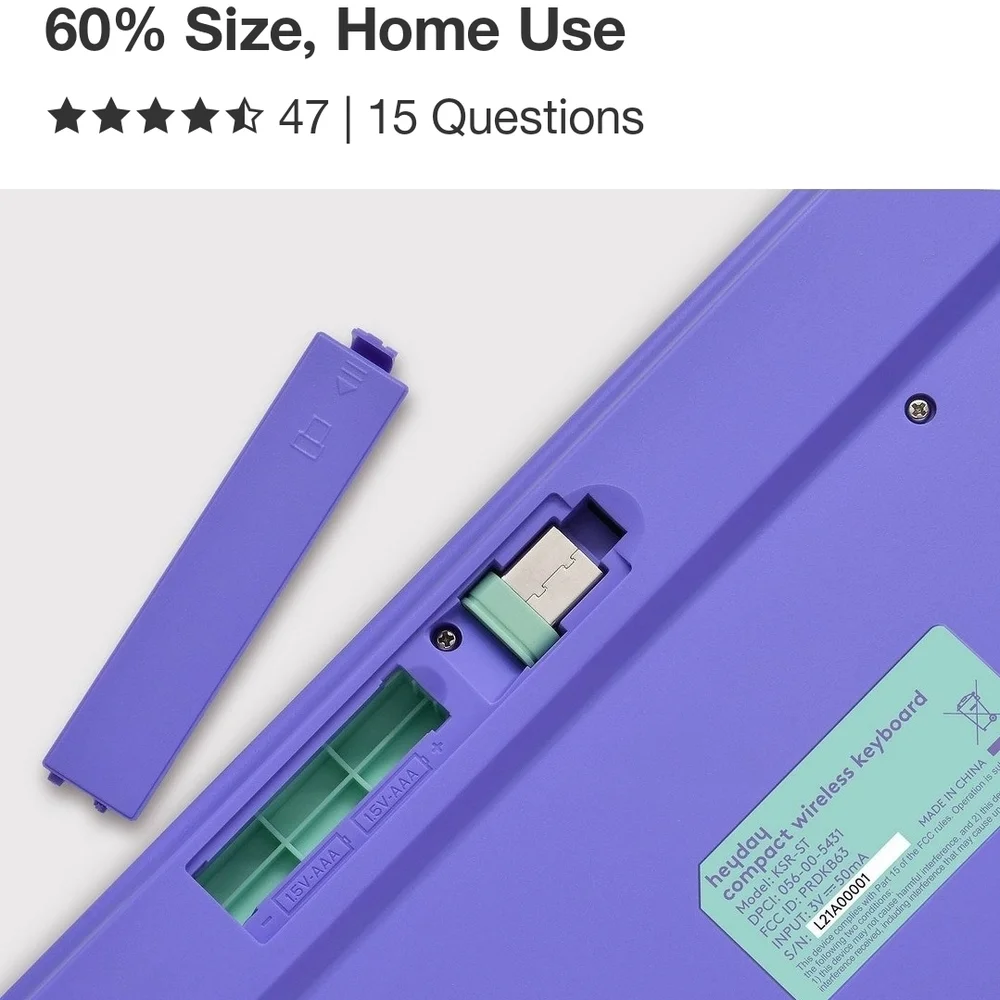Heyday Wireless Keyboards in Blue, Pink, and Green. Price For Each One.